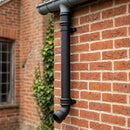 Traditional Downpipe Length 63mm Dia x 3m Non-Eared Socket — Textured Black (in use)