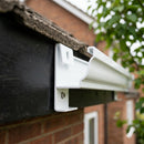 Moulded Ogee Gutter Direct Fix Bracket 125 x 100mm — RAL 9016 (in use)