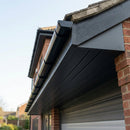 Aluminium Soffit Boards – Plain or Vented with Exterior Coating — RAL 7021 / 180mm Wide | Unvented (in use)
