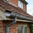 Aluminium Gutter Sample - Standard Profile — RAL 7037 (in use)