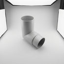 76mm Diameter Flush Joint Aluminium Downpipe Bends — RAL 7035 / 92.5 Deg