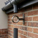 Adjustable Aluminium Pipe Clip 76mm Diameter — RAL 7022 (in use)