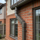 72x72mm Aluminium Adjustable Swanneck Offset — RAL 7022 (in use)