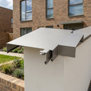 Aluminium Coping T-Junction – Secret Fix Wall Detail — RAL 7036 (in use)