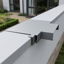 Aluminium Coping T-Junction – Secret Fix Wall Detail — RAL 7037 (in use)