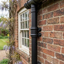 Traditional Downpipe Spare Socket Eared 76mm Diameter — Textured Black (in use)