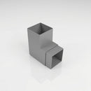 Flush Joint Aluminium Downpipe Bend 72x72mm — RAL 7037 / 92.5 Degrees