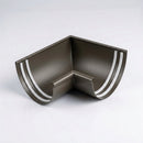Half Round Aluminium Gutter Angle 135° - 125mm — RAL 7022