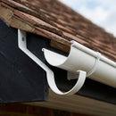 Half Round Aluminium Gutter Top Rafter Bracket 125mm — RAL 9016 (in use)