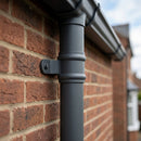 Traditional Aluminium Downpipe 76mm Diameter × 3m Eared Socket — RAL 7021 (in use)