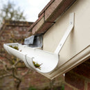 Half Round Aluminium Gutter Top Rafter Bracket 125mm — RAL 9010 (in use)