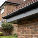 Aluminium Fascia Board Sample — RAL 7037 / 'U' Return (in use)