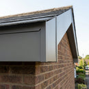 V Return Aluminium Fascia Board Gable Box Ends — RAL 7036 (in use)