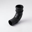 Traditional Adjustable Swanneck 76mm Dia Downpipe Connector — Textured Black