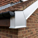L Return Fascia Board Angle Covers – Aluminium Corner Fascia — RAL 9006 / 90 Deg External Angle (in use)