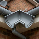 Half Round Aluminium Gutter Angle 90° - 125mm — RAL 7037 (in use)