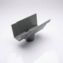 Moulded Ogee Gutter Outlet 63mm Dia, 125 x 100mm — RAL 7037