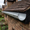 Aluminium Gutter Sample - Standard Profile — RAL 7035 (in use)