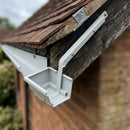 Moulded Ogee Gutter Side Rafter Bracket 125 x 100mm — RAL 7035 (in use)