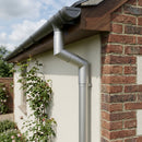 Flush Joint Aluminium Downpipe Bends 63mm Diameter — RAL 9006 / 112.5 Deg (in use)