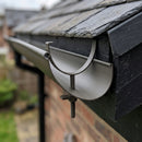130mm Rise and Fall Gutter Bracket for Deepflow Aluminium System — RAL 7022 (in use)