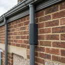 76mm Diameter Aluminium Downpipe Access Plate — RAL 7016 (in use)