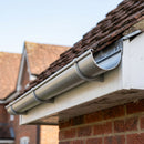 Deepflow Aluminium Gutter Length 130mm × 3m — RAL 9006 (in use)