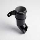 Traditional Aluminium Downpipe Shoe 76mm Diameter — RAL 9005