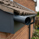 76mm Aluminium Gutter Outlet Spigot Extender – 250mm — RAL 7016 (in use)