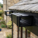 Aluminium Coping Fixing/Joint Brackets 1500mm Centres — RAL 9005 (in use)