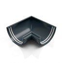 Half Round Aluminium Gutter Angle 90° - 125mm — RAL 7016