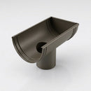 DeepFlow Aluminium Gutter Outlet 76mm Diameter 130mm — RAL 7022