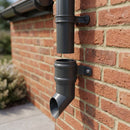 Traditional Aluminium Downpipe Shoe 76mm Diameter — RAL 7021 (in use)
