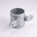 Traditional Downpipe Spare Socket 63mm Dia with Eared Fixings — RAL 9006