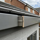 Flush Joint Internal Jointer 63mm Diameter Aluminium — RAL 7022 (in use)