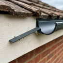 130mm Aluminium Gutter Top Rafter Bracket — RAL 7016 (in use)