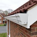 Moulded Ogee Gutter Right Hand Stop End 125 x 100mm — RAL 9016 (in use)