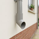 76mm Diameter Flush Joint Aluminium Downpipe Shoe — RAL 7036 (in use)