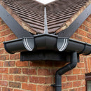 Half Round Aluminium Gutter Angle 135° - 125mm — RAL 7021 (in use)