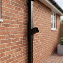 72x72mm Flush Joint Downpipe Branches — 92.5° & 112.5° — RAL 9005 / 112.5 Degrees (in use)