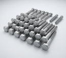 M8 x 70mm Hex Head Coach Screws, Stainless Steel (50 Pack) — RAL 9006