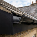 Moulded Ogee Gutter Left Hand Stop End 125 x 100mm — RAL 9005 (in use)