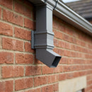 Traditional Aluminium Downpipe Bends 72x72mm – 92.5° & 112.5° — RAL 7016 / 112.5 Degrees (in use)