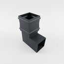 Traditional Aluminium Downpipe Bends 72x72mm – 92.5° & 112.5° — RAL 7021 / 92.5 Degrees