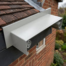 Aluminium Coping Stop End Upstand – Secret Fix — RAL 7035 (in use)