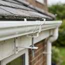 Moulded Ogee Gutter Rise and Fall Bracket 125 x 100mm — RAL 9016 (in use)