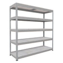 Rapid 1 galvanised shelving bay with 5 steel shelves