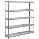Rapid 1 heavy duty wire mesh shelving bay, 1830mm wide, Grey frame