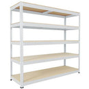 Rapid 1 galvanised heavy duty shelving – 5-shelf chipboard, galvanised frame