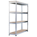 Rapid 1 galvanised heavy duty shelving – chipboard shelves, 1830mm wide bay